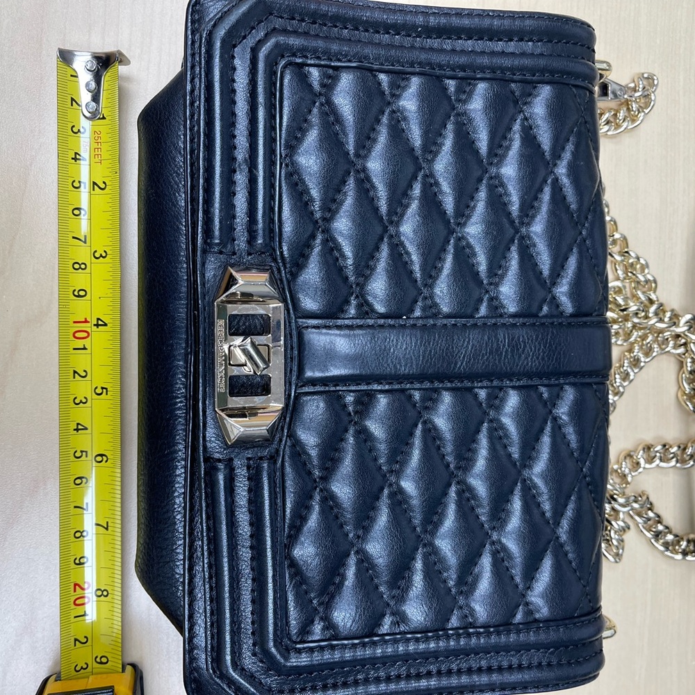 Black Love crossbody purse medium size